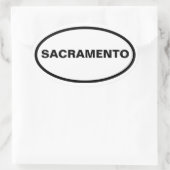 VIUR Sacramento Ovaler Aufkleber (Tasche)