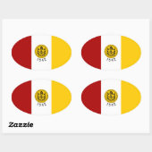 VIUR San Diego Flag Ovaler Aufkleber (Blatt)