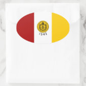 VIUR San Diego Flag Ovaler Aufkleber (Tasche)