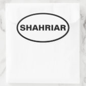 VIUR Shahriar Ovaler Aufkleber (Tasche)