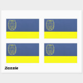 VIUR Tuzla Flag Rechteckiger Aufkleber (Blatt)