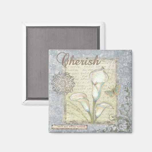 VIV21 Word 2 Cherish.tif Magnet (Vorderseite/Rückseite)
