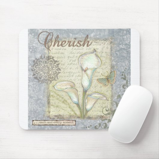 VIV21 Wort 2 Cherish.tif Mousepad (Mit Mouse)