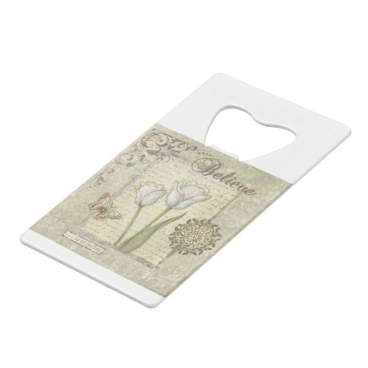 VIV22 Wort 3 Believe.tif Geldbeutel Flaschenöffner (Vorderseite Schrägansicht)