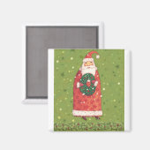 VIV77 Grüne Santa.tif Magnet (Vorderseite/Rückseite)