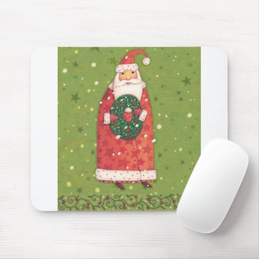 VIV77 grünes Santa.tif Mousepad (Mit Mouse)