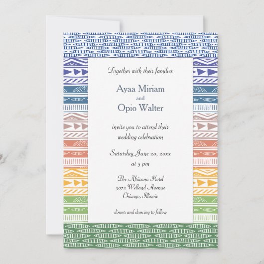 Viva Afrika Hochzeit Einladung (Vorderseite)