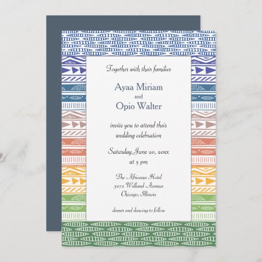 Viva Afrika Hochzeit Einladung (Vorne/Hinten)