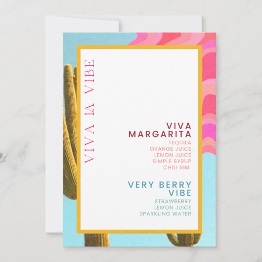 Viva Bar Menu Feiertagskarte (Vorderseite)