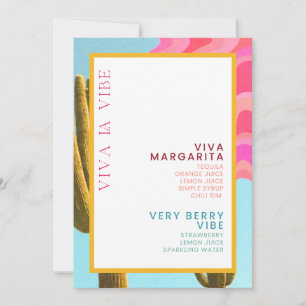 Viva Bar Menu Feiertagskarte