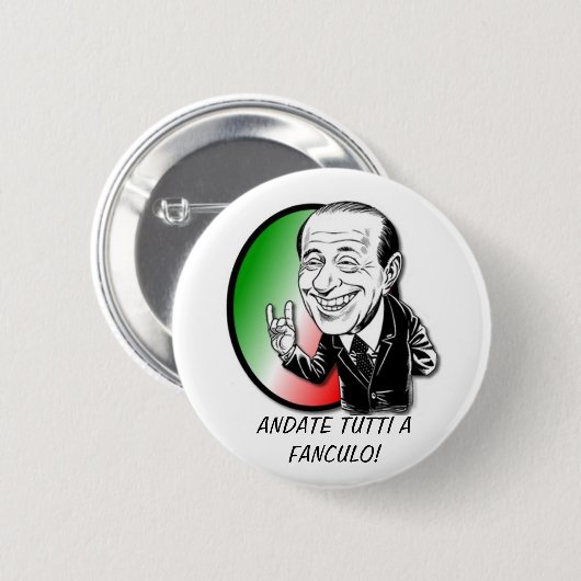 VIVA BERLUSCONI! BUTTON (Vorne & Hinten)