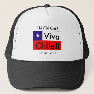 Viva Chile! Chi-Chi-Chi! Le Le Le! Chile-Flagge Truckerkappe