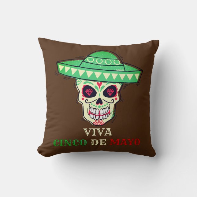 VIVA CINCO DE MAYO Party-Geschenkidee Kissen (Vorderseite)