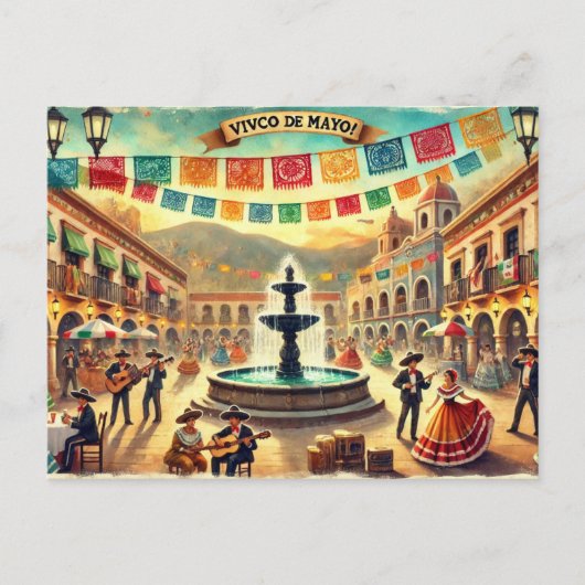 Viva Cinco de Mayo Postkarte (Vorderseite)