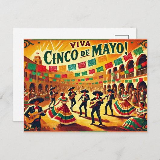Viva Cinco de Mayo, Postkarte (Vorne/Hinten)