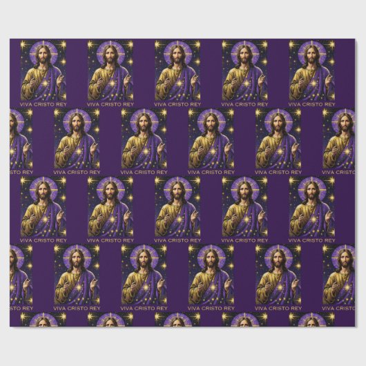 Viva Cristo Rey Katholik Jesus Christus der König Geschenkpapier (Flach)