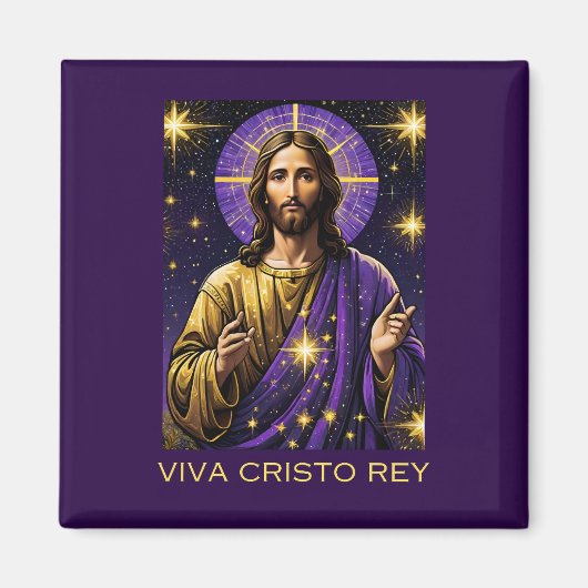 Viva Cristo Rey Katholik Jesus Christus der König Magnet (Vorne)