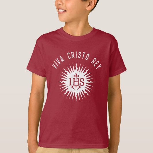 Viva Cristo Rey katholische Cristeros-Geschenk T-Shirt (Vorderseite)