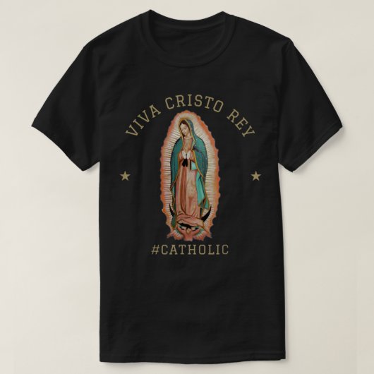 Viva Cristo Rey römisch-katholisch T-Shirt (Design vorne)