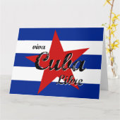 Viva Cuba Libre, Havanna, Fidel Castro, Che Guevar Karte (Gelbe Blume)
