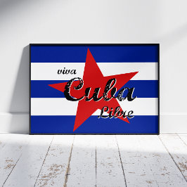 Viva Cuba Libre, Havanna, Fidel Castro, Che Guevar Leinwanddruck