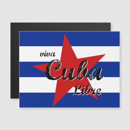 Viva Cuba Libre, Havanna, Fidel Castro, Che Guevar Magneteinladung (Vorne/Hinten)