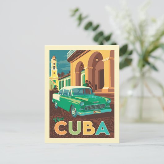 Viva Cuba Postkarte (Stehend Vorderseite)
