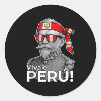 Viva El Peru Bolognesi Peru Patriotische Tribute M Runder Aufkleber