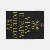 Viva Il Papa Leo Xiv Lang lebe der Papst Gott B Fleecedecke (Vorderseite (Horizontal))