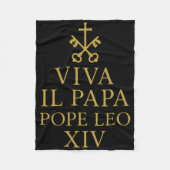 Viva Il Papa Leo Xiv Lang lebe der Papst Gott B Fleecedecke (Vorderseite)