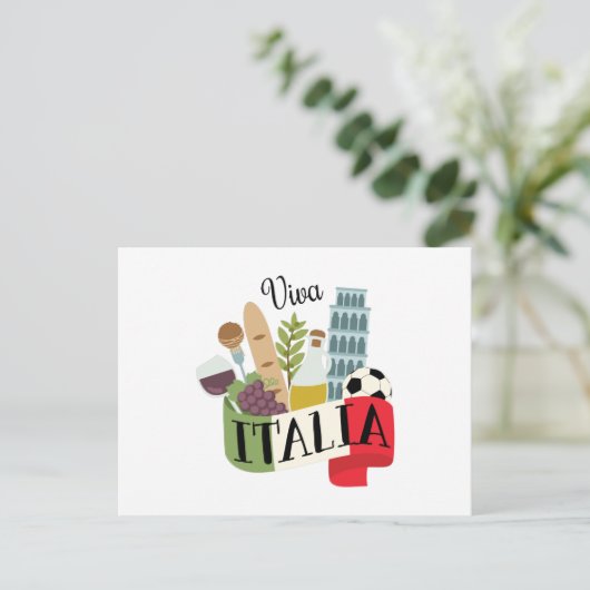 Viva Italia Postkarte (Stehend Vorderseite)