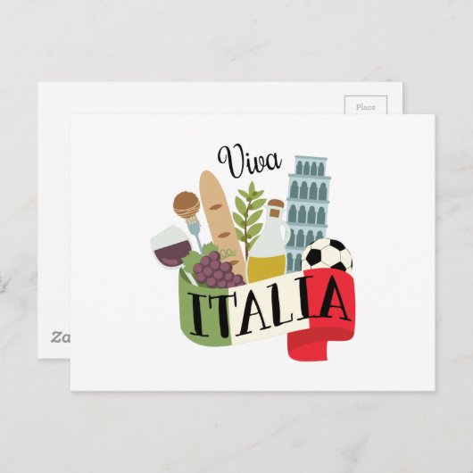 Viva Italia Postkarte (Vorne/Hinten)