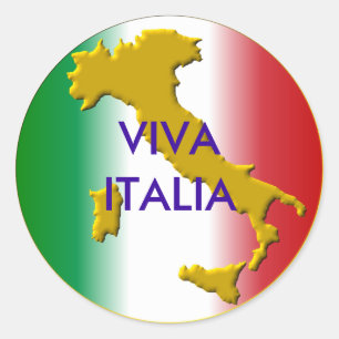 Viva italia runder aufkleber