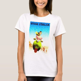 Viva Italia Vintag Retro Travel Poster T-Shirt