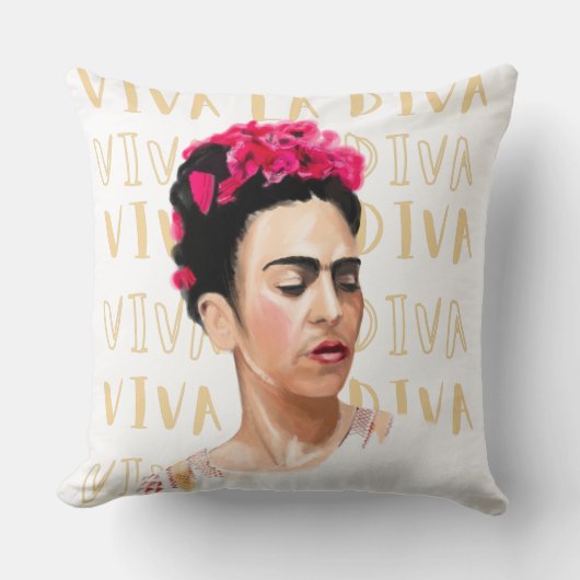 Viva La Diva Frida Kahlo cushion Kissen (Vorderseite)