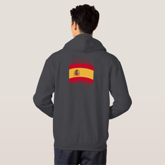 Viva la España (Spanien) Hoodie (Schwarz voll)