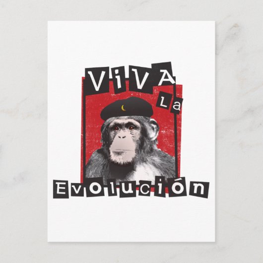 Viva la Evolucion Ape Postkarte (Vorderseite)