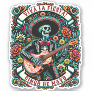 Viva La Fiesta! Cinco de Mayo Design Aufkleber