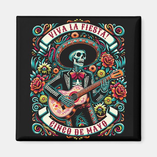 Viva La Fiesta! Cinco de Mayo Design Magnet (Vorne)