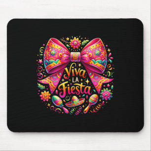 Viva La Fiesta Coquette Bow Cinco De Mayo Mexican Mousepad