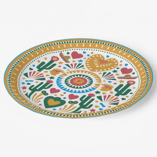 Viva la Fiesta Pappteller (Schrägansicht)