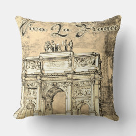 Viva La France Throw Pillow Kissen