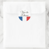 Viva la France Typografie Runder Aufkleber (Tasche)