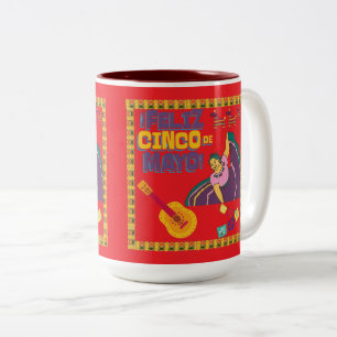 Viva la libertad hellrot zweifarbige tasse