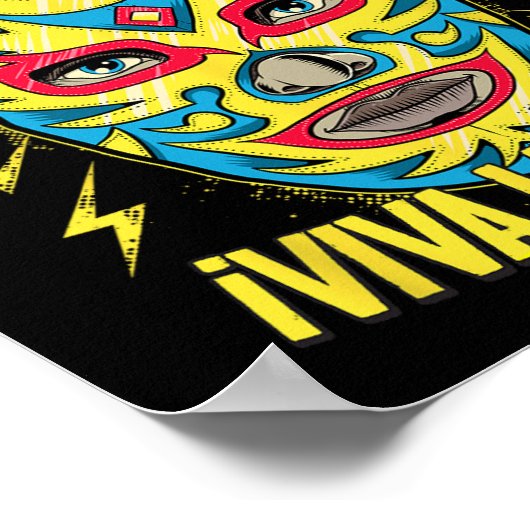 Viva La Lucha Mexico Black Women Cinco De Mayo Mex Poster (Ecke)