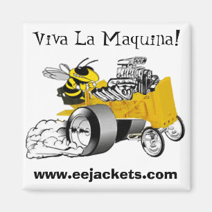 "Viva La Maquina" EE gelbe Jacke Dragster Magne Magnet
