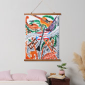 Viva La Música Wandteppich Mit Holzrahmen (Schlafzimmer)