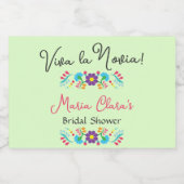 Viva la Novia Mexican Despedida Bash Brautparty Schaumweinetikett (Einzelnes Label)