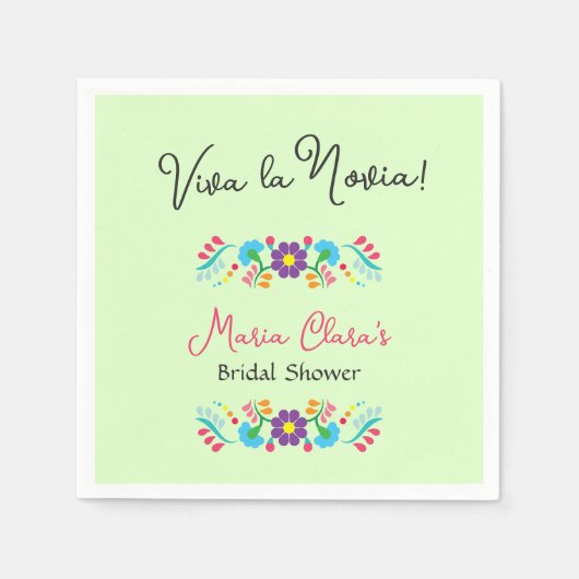Viva la Novia Mexican Despedida Bash Brautparty Serviette (Vorderseite)