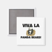 Viva La Panda Bears Magnet (Vorderseite/Rückseite)